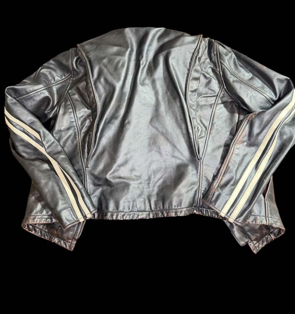 Harley-Davidson Women's Genuine Motor-clothes Leather Jacket w Racing Stripes - Picture 2 of 8
